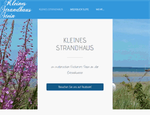 Tablet Screenshot of kleines-strandhaus-stein.com